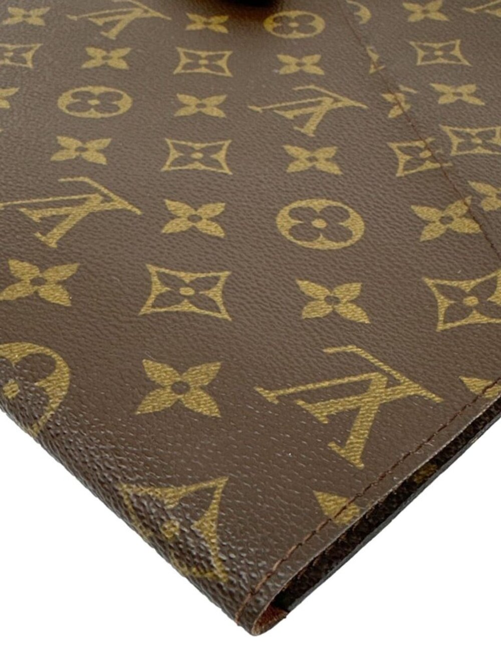 Louis Vuitton  Poche Plate Envelope Monogram Canvas Clutch Brown - Picture 6 of 14